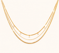 Classic Multi-Layered Diamond Accent Stone Necklace