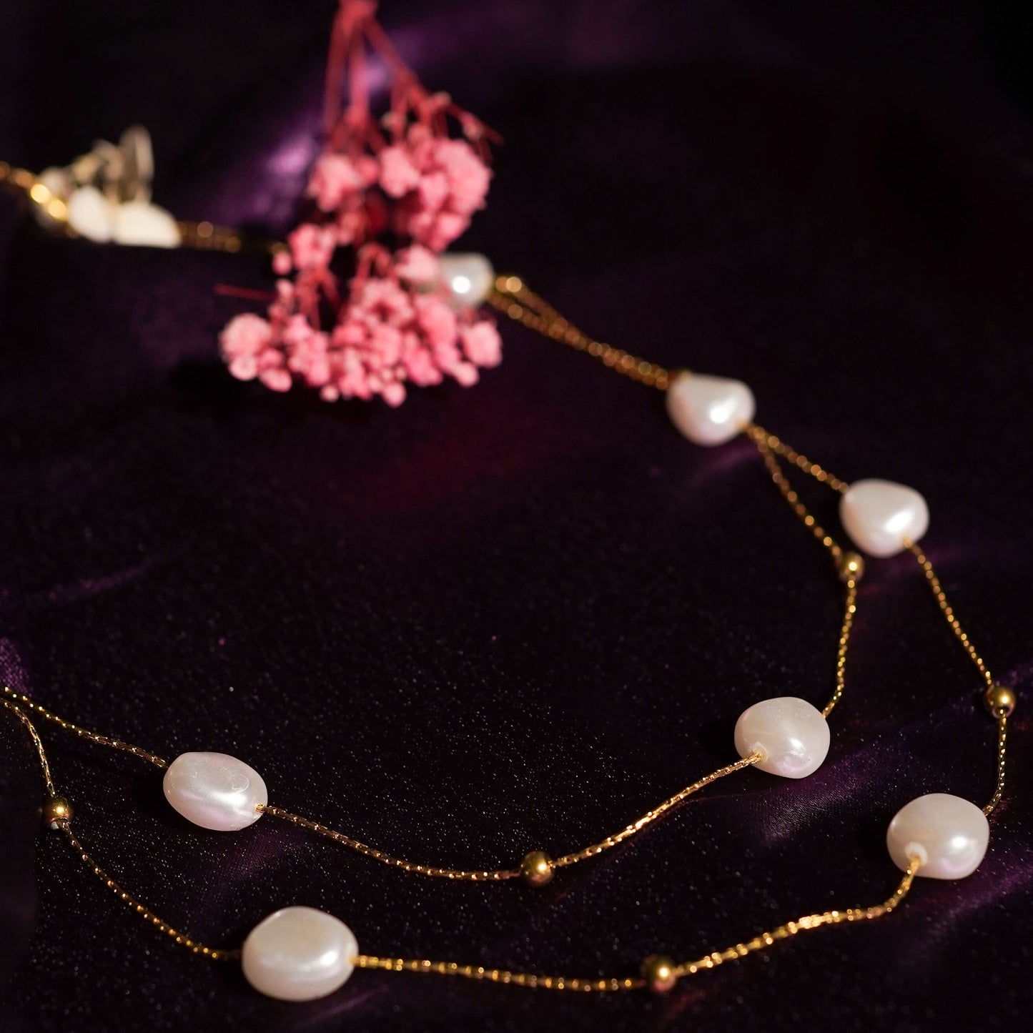 Classic pearl-style bead gold pendant necklace inspired by evergreen pearl elegance-4