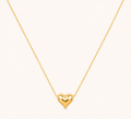 Classic Puffed 3D Heart Pendant Necklace