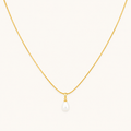 Classic Single Pearl Drop Pendant Necklace