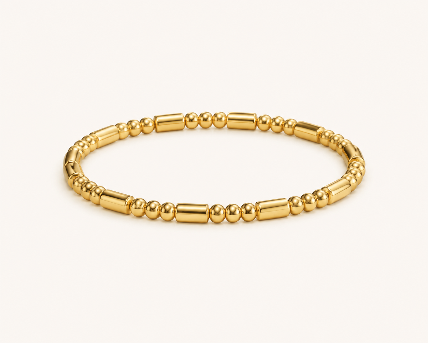 Classic slim solid gold bangle with lobster clasp and glossy gold-tone finish-2