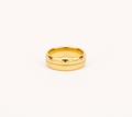 Classic Smooth Center-Line Gold Band Ring