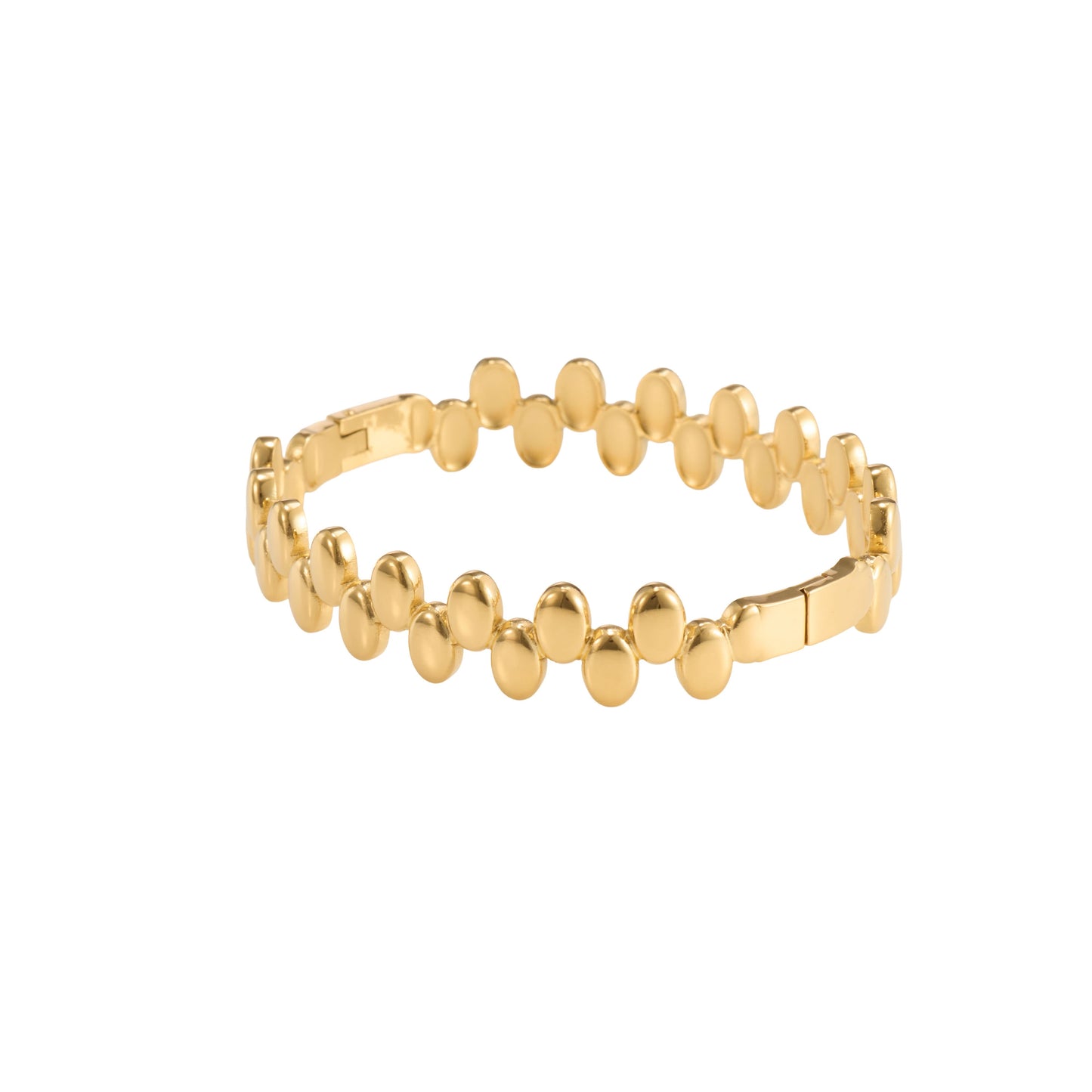 Classic smooth minimal gold bangle with clean polished surface for daily and traditional wear-4