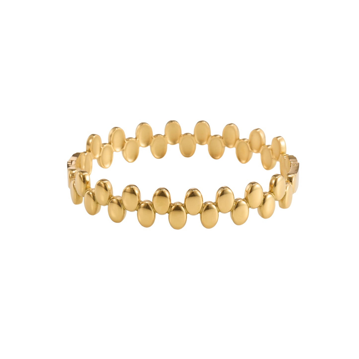 Classic smooth minimal gold bangle with clean polished surface for daily and traditional wear-5