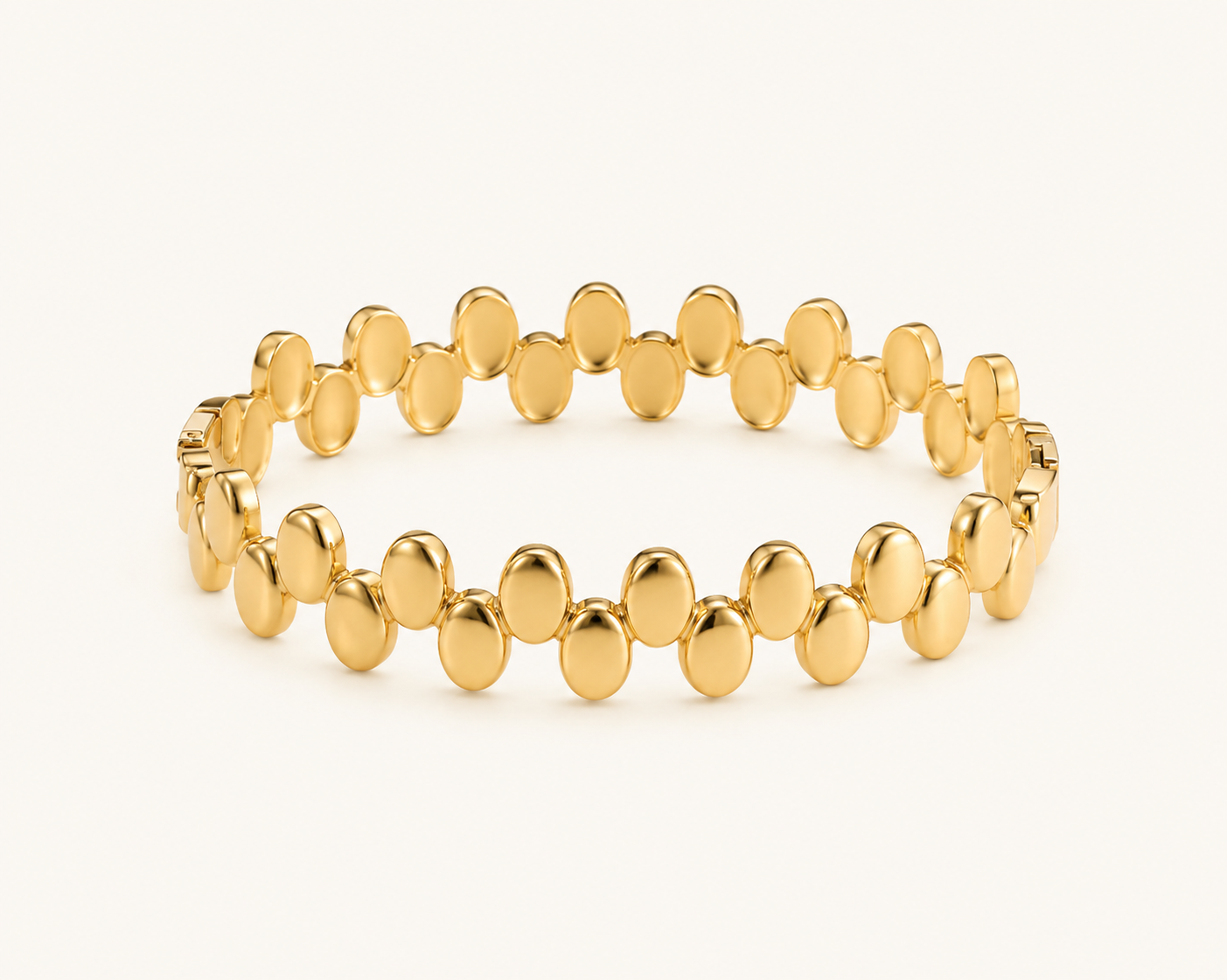 Classic smooth minimal gold bangle with clean polished surface for daily and traditional wear