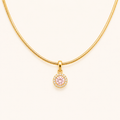 Classic Smooth Round Minimalist Gold Pendant Necklace