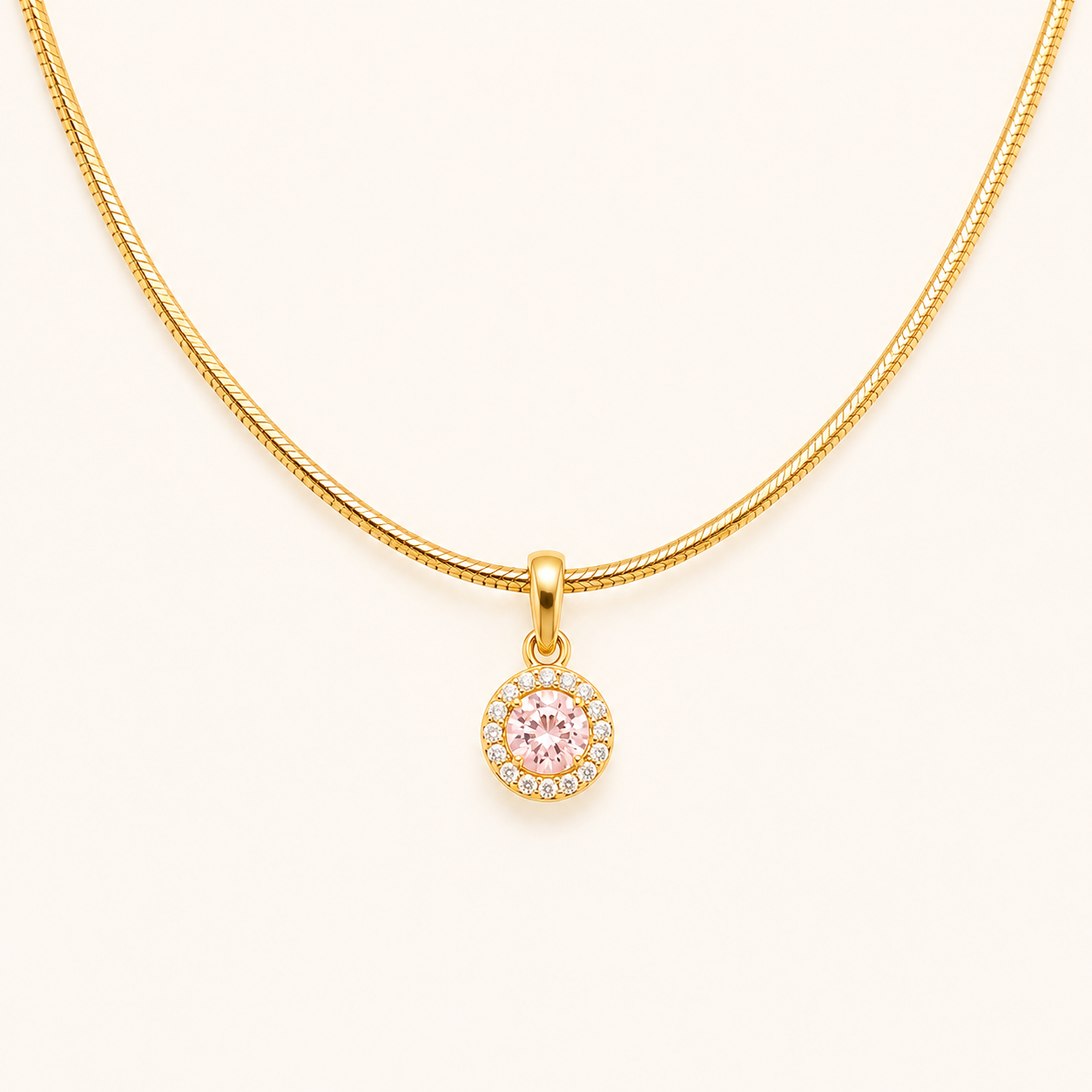 Classic smooth round minimalist gold pendant necklace for daily and office wear