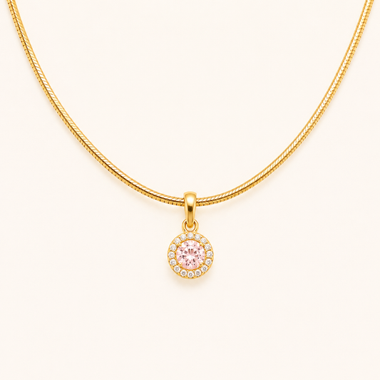 Classic smooth round minimalist gold pendant necklace for daily and office wear