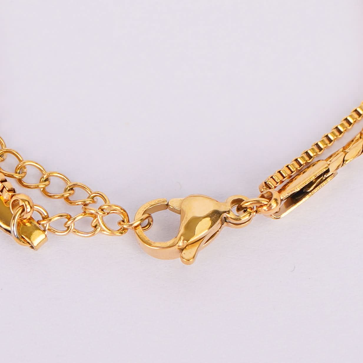 Classic solid gold titanium finish bracelet with high-shine surface and adjustable clasp-3