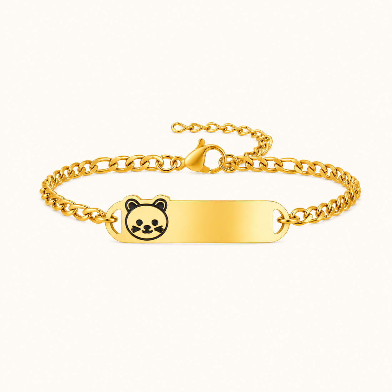 Crown Heart Charm Gold Bracelet – gold plated crown and heart charm bracelet for women