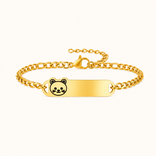 Crown Heart Charm Gold Bracelet – gold plated crown and heart charm bracelet for women