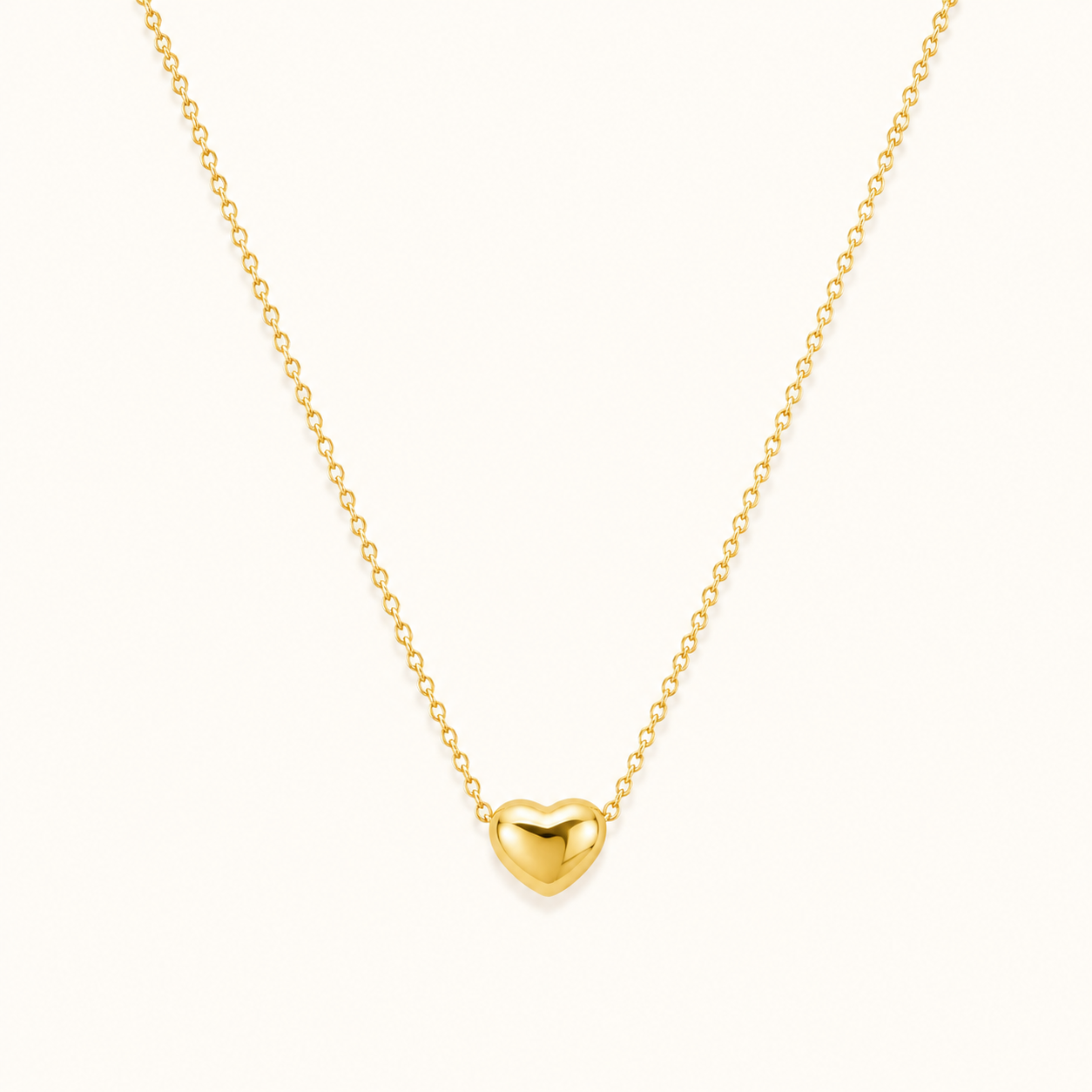 Crystal Heart Glow Necklace – sparkling crystal heart pendant on a gold plated chain for women