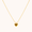 Classic dainty flat heart pendant on 40.5cm snake chain in 18K gold-plated stainless steel