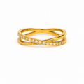 Double Cross Crystal Path Ring