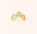 Dual V-Crest Tiara Ring