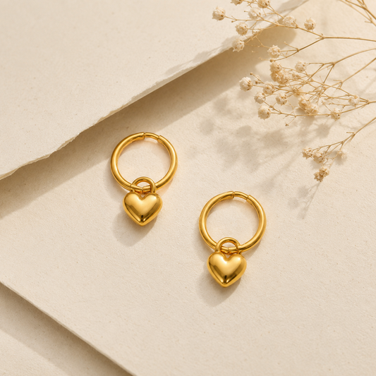 Edge Double-Ring Silhouette Stud Earrings – minimalist layered double-ring gold plated stud earrings for women-5
