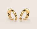 Edge Sculptural Open-Arc Drop Earrings
