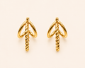 Edge Triple-Band Rope Huggie Hoop Earrings