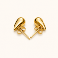 Edge Volumetric Pebble Teardrop Earrings