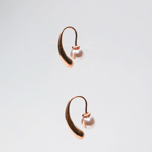Edge Waterdrop Crystal Stud Earrings – minimalist waterdrop stud earrings in rose gold silver and gold tone finishes-3