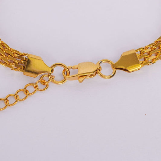 Elegant Braided Gold Chain Bracelet – braided rope-style chain bracelet in 18K gold plated finish for women-2