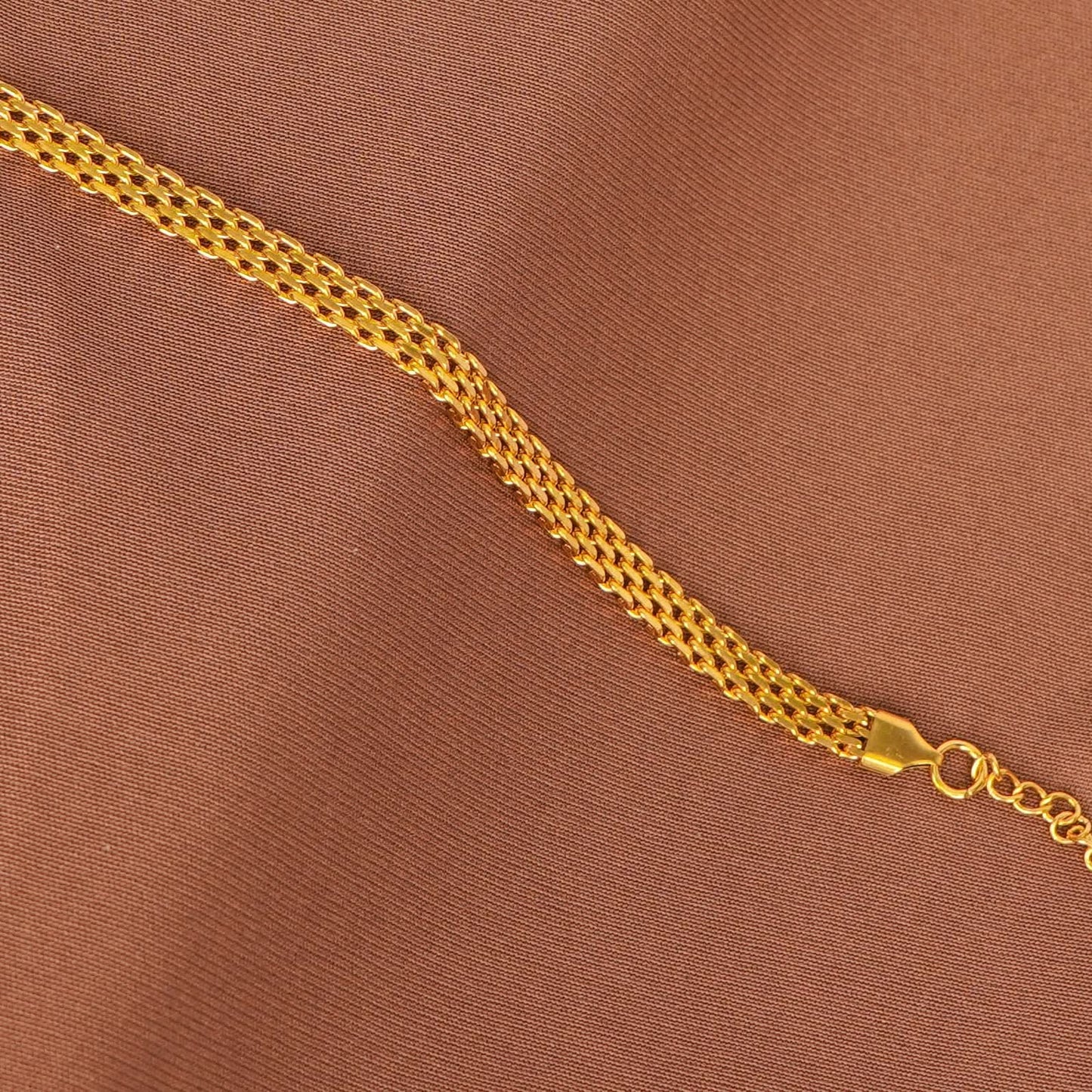 Elegant Braided Gold Chain Bracelet – braided rope-style chain bracelet in 18K gold plated finish for women-3
