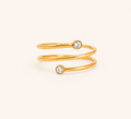 Elegant Double Loop Crystal Ring