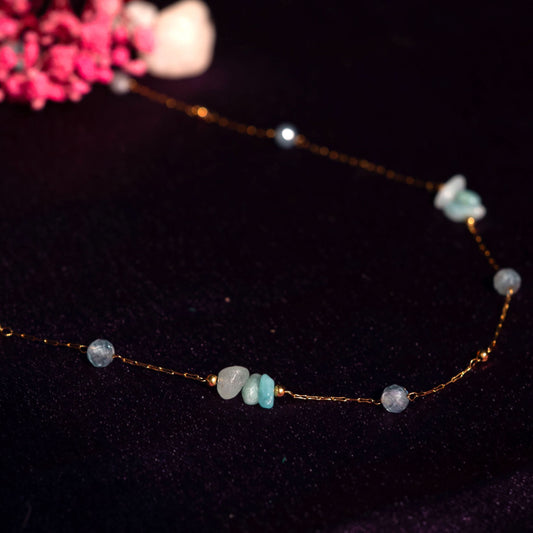 Elegant Floral Stackable Pendant Necklace – floral motif pendant necklace for layering in 18K gold plated finish-3