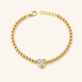 Elegant Love Heart Crystal Pendant Necklace