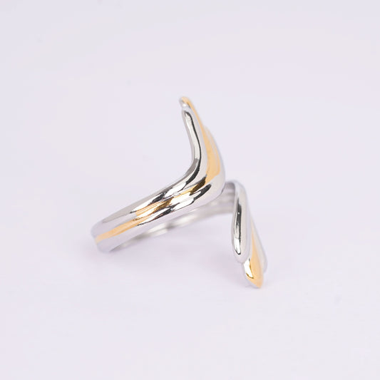 Ethereal Plume Wrap Ring – feather plume wrap-around adjustable gold plated ring for women-3
