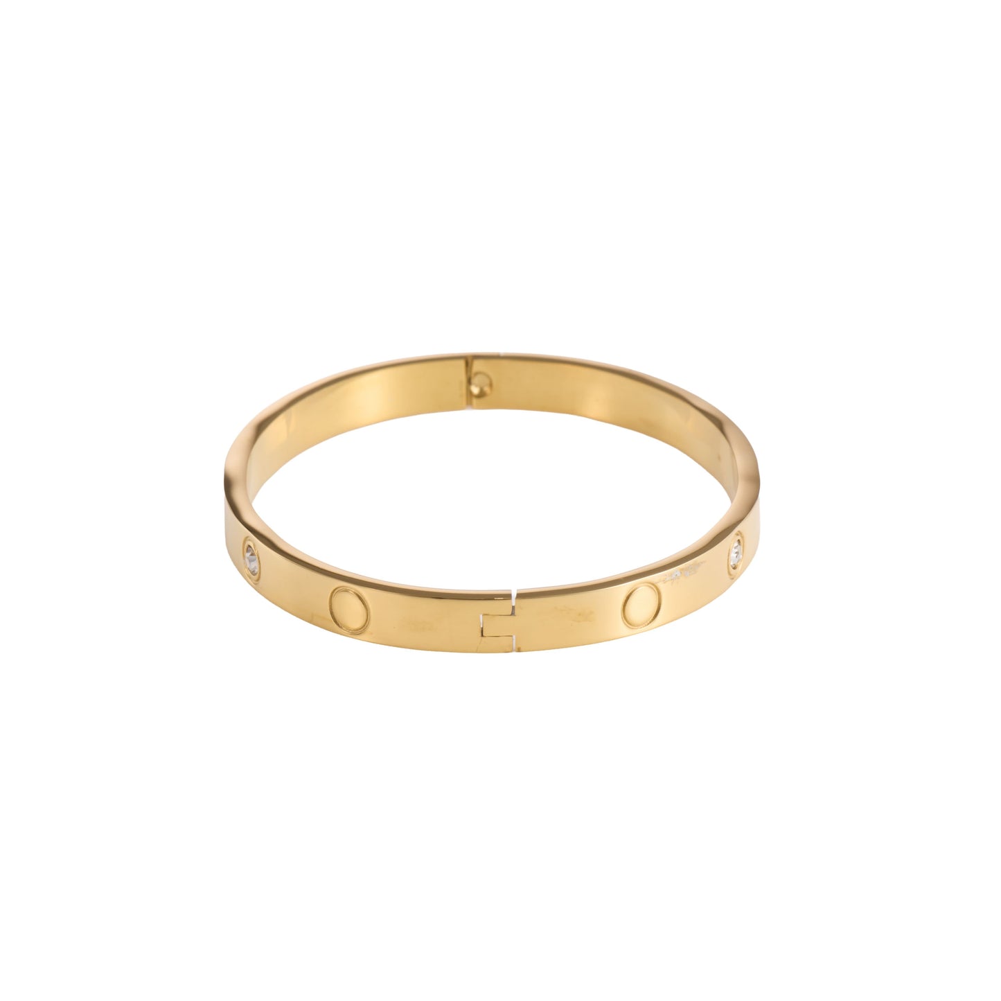 European Diamond Layered Bracelet – multi-layer diamond-cut crystal European style bracelet in 18K gold plated finish-4