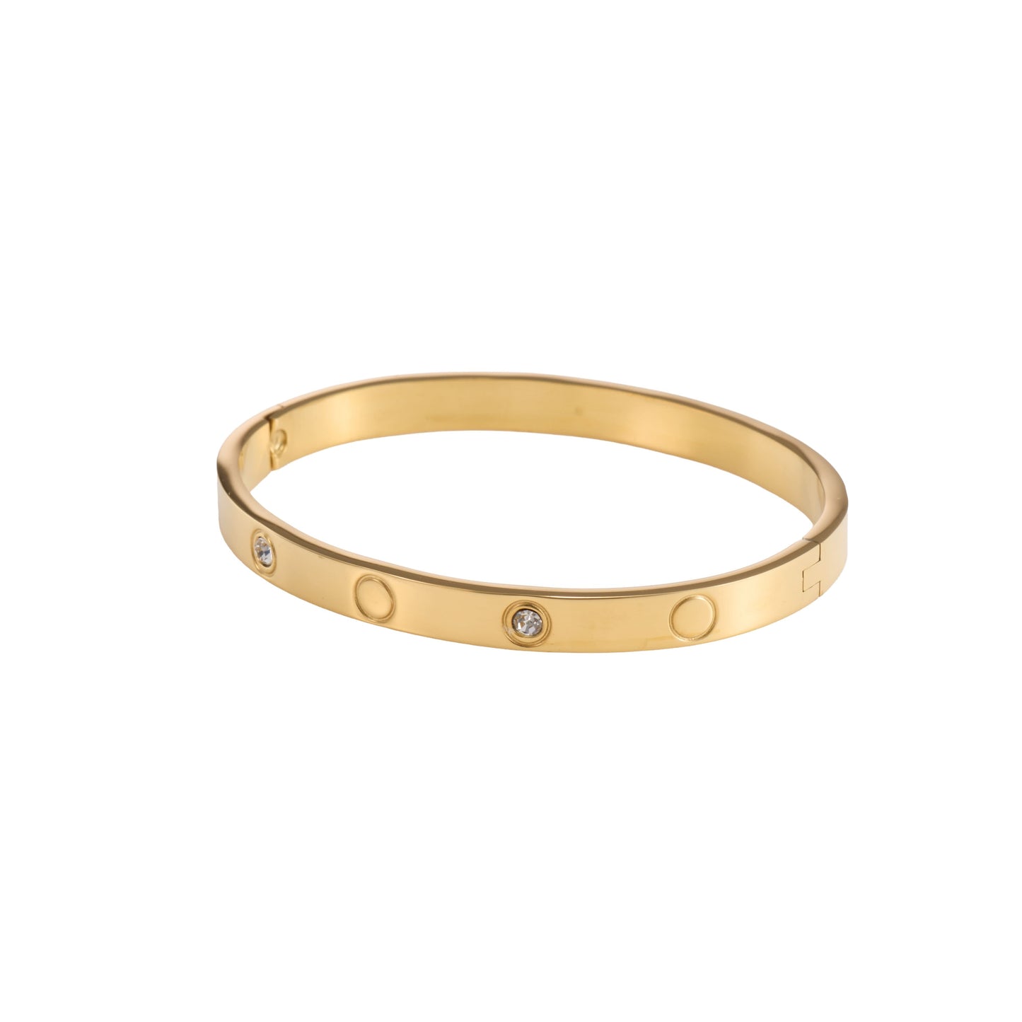European Diamond Layered Bracelet – multi-layer diamond-cut crystal European style bracelet in 18K gold plated finish-5