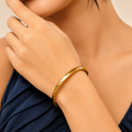 Faceted Classic Gold Bangle