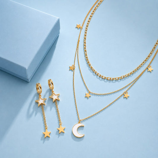 Crescent Moon With Stars