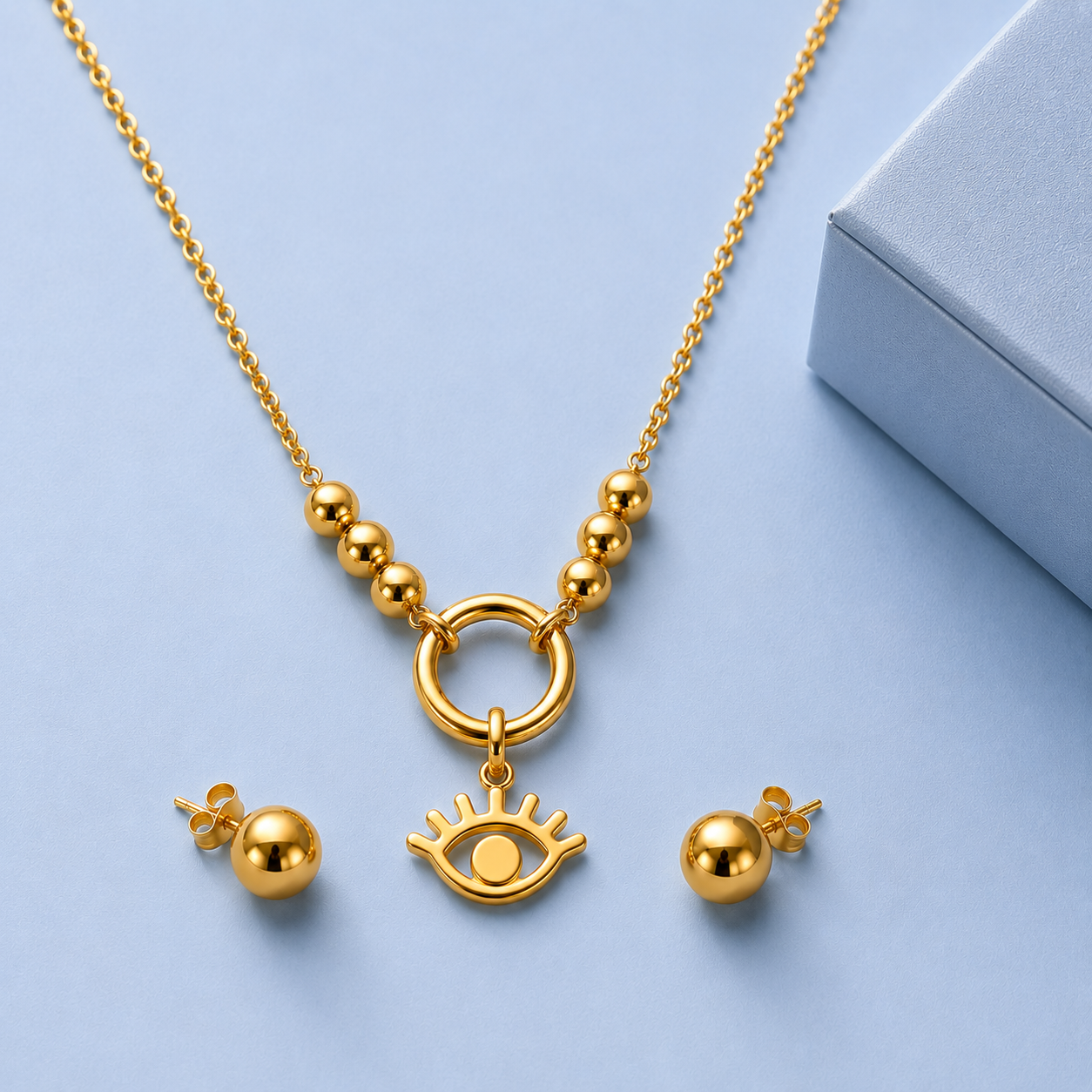 Gllora Aurelia Leaf Pendant Jewellery Set