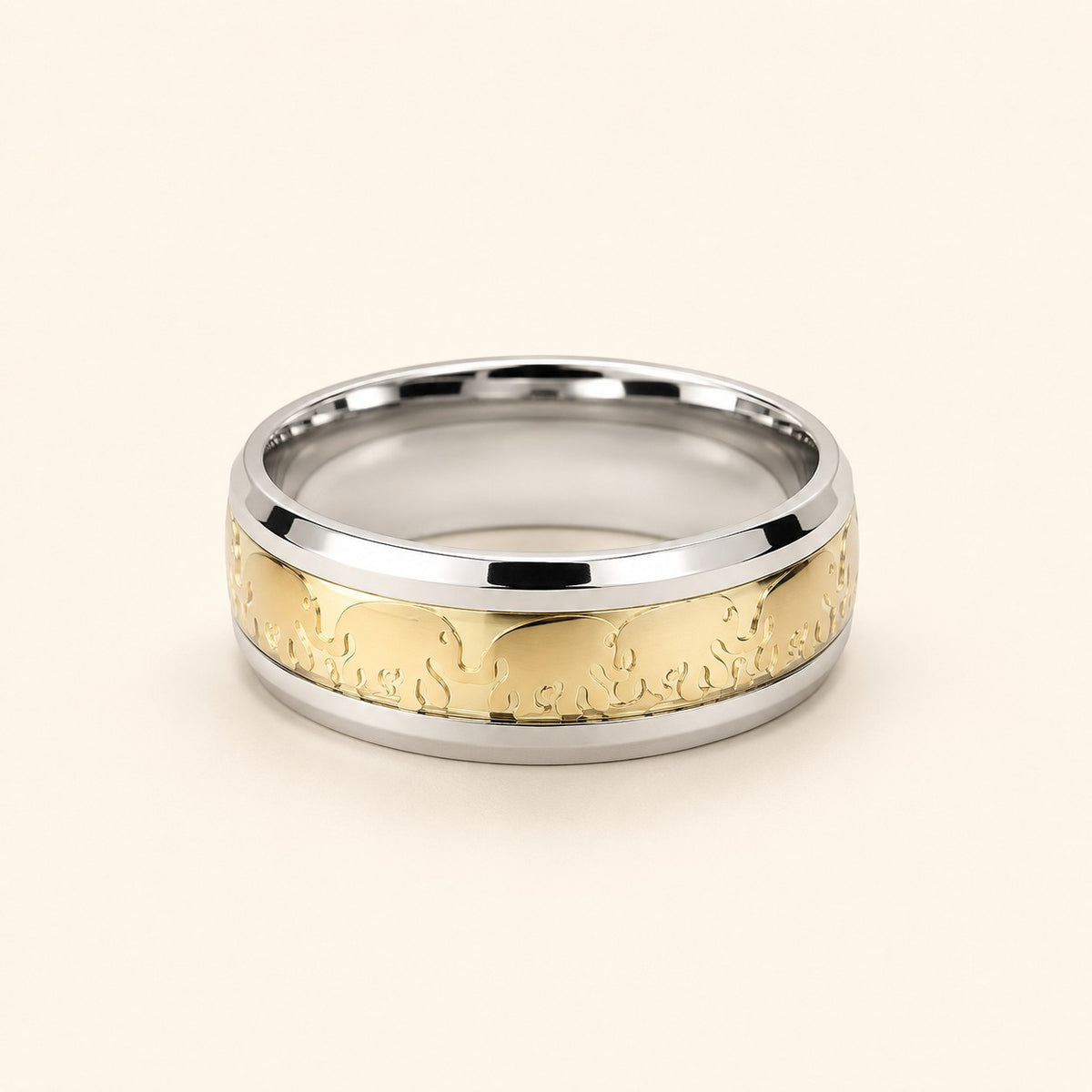 Gold-Silver Tone Band Ring