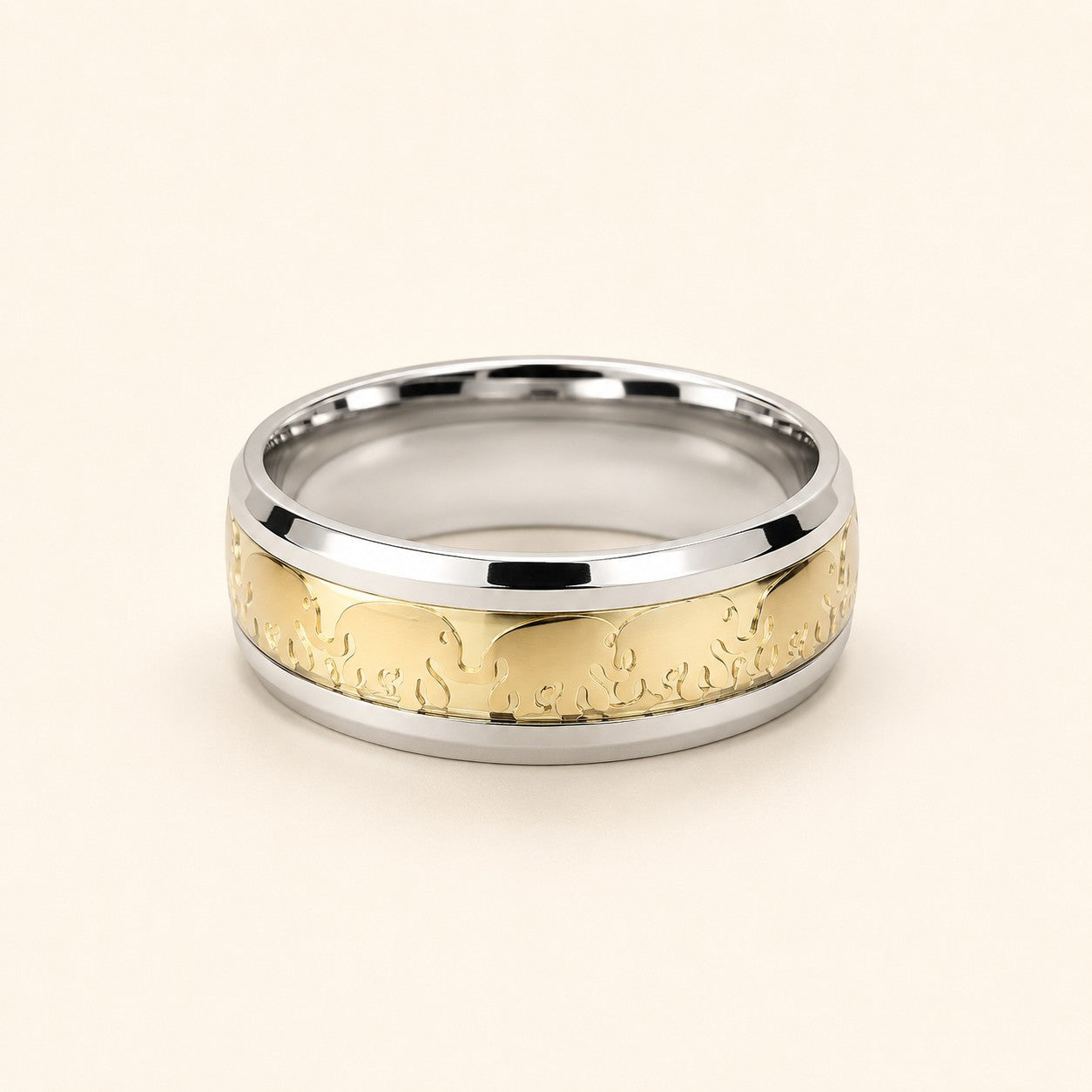 Gold-Silver Tone Band Ring