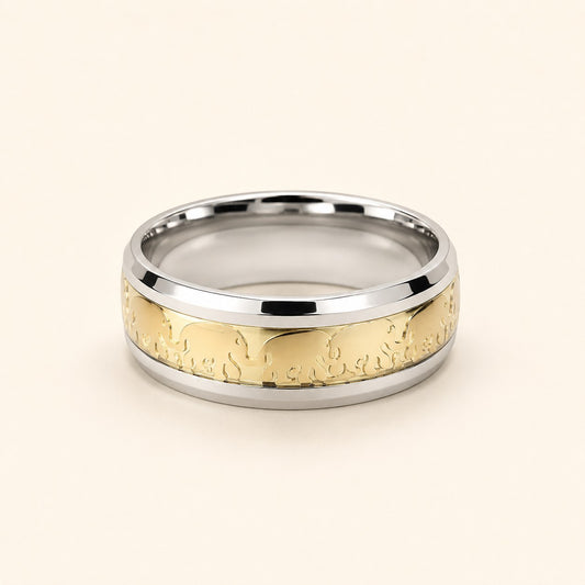 Gold-Silver Tone Band Ring