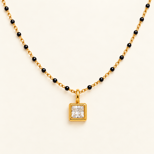 Crystal Solitaire Mangalsutra
