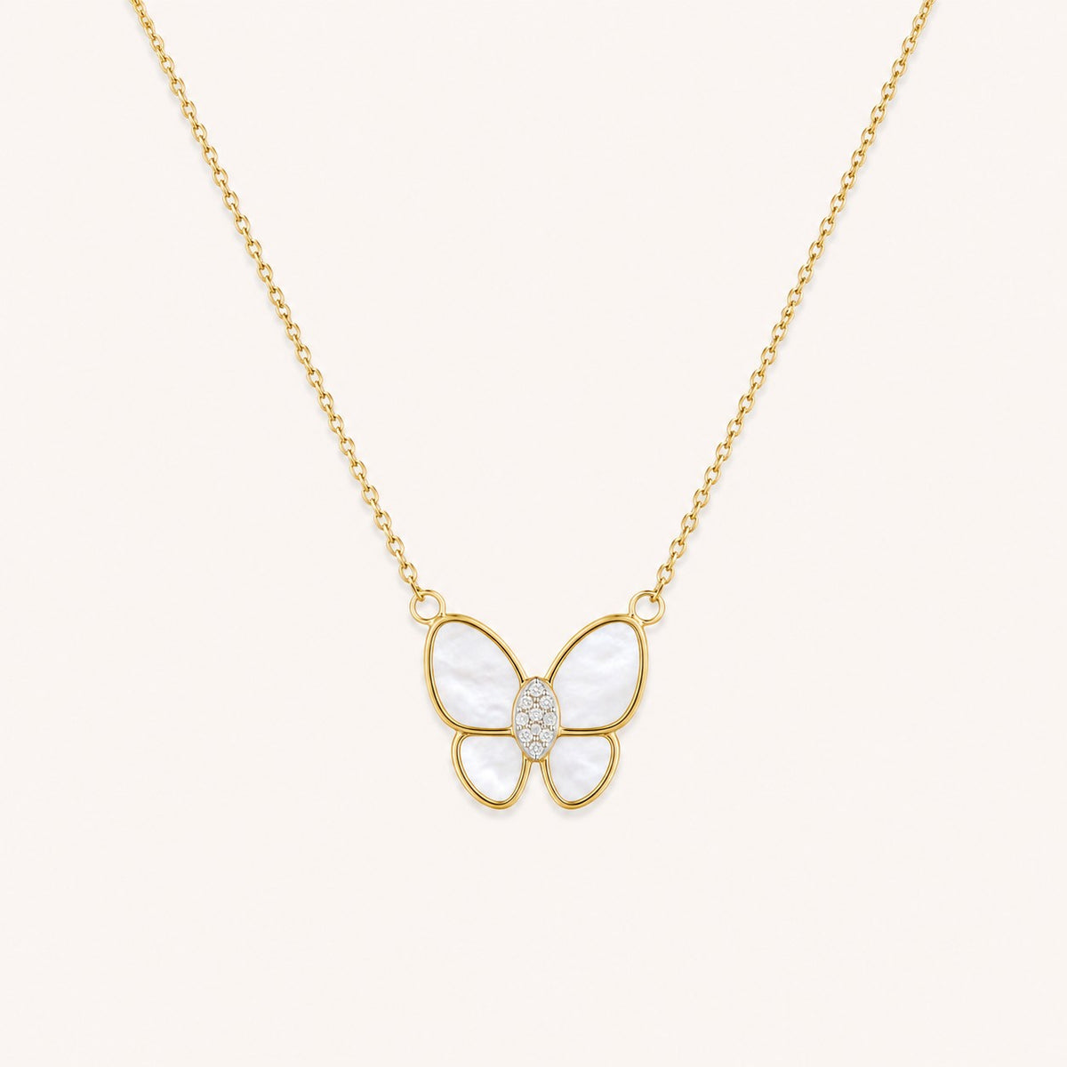 18K Gold-Plated Butterfly Pendant Necklace