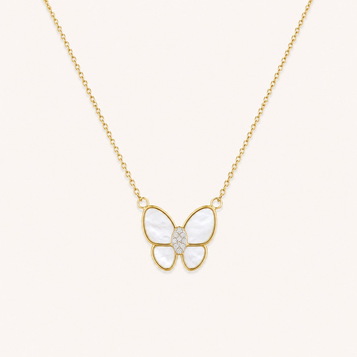 18K Gold-Plated Butterfly Pendant Necklace