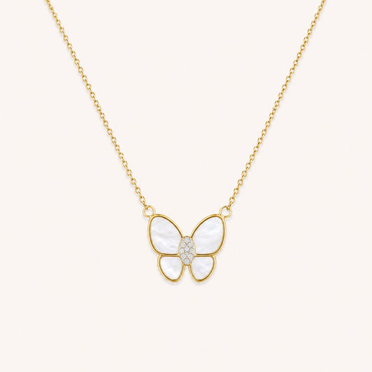 18K Gold-Plated Butterfly Pendant Necklace