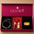 Pearl Rakhi With Classic Gold Ring Hamper