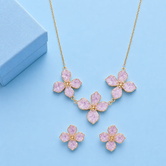 Gllora Lavender Blossom Jewellery Set