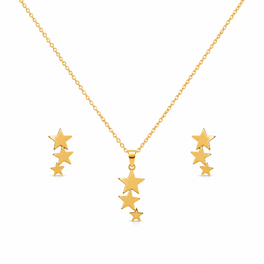 Gllora Astra Triple Star Jewellery Set