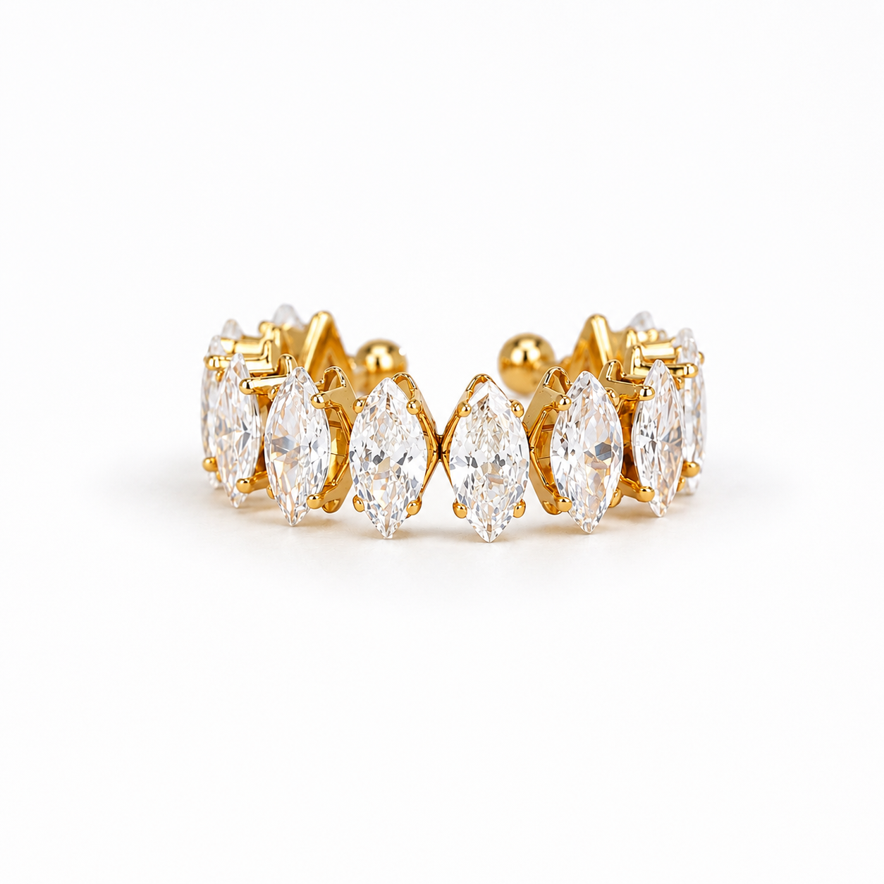 Royal Marquise Crystal Open Ring