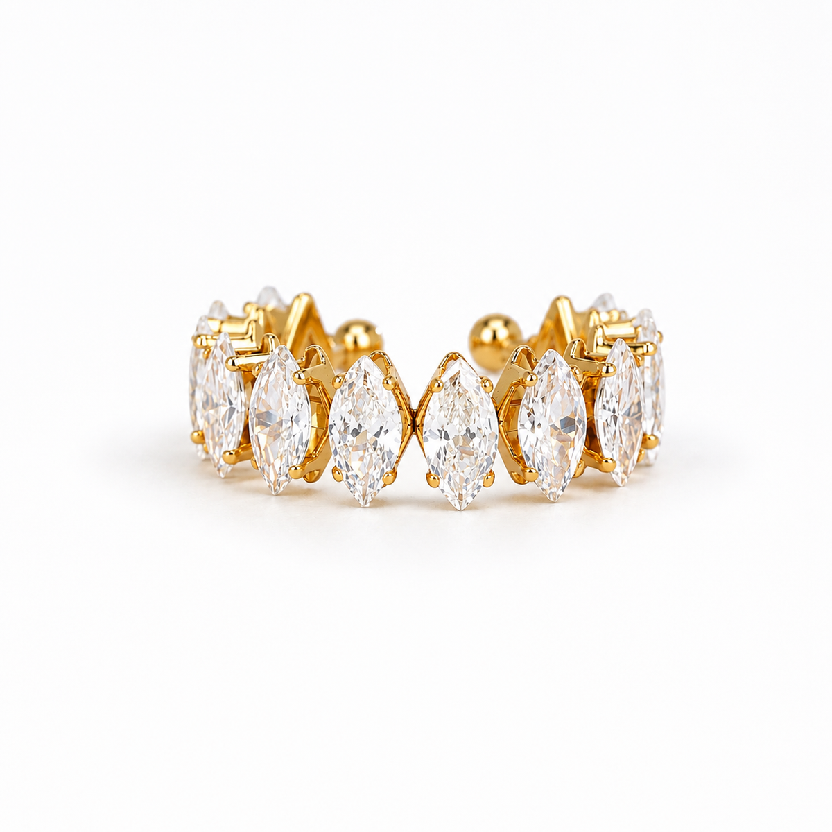 Royal Marquise Crystal Open Ring