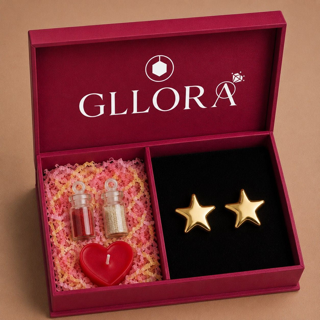 Puffy Star Stud Earrings