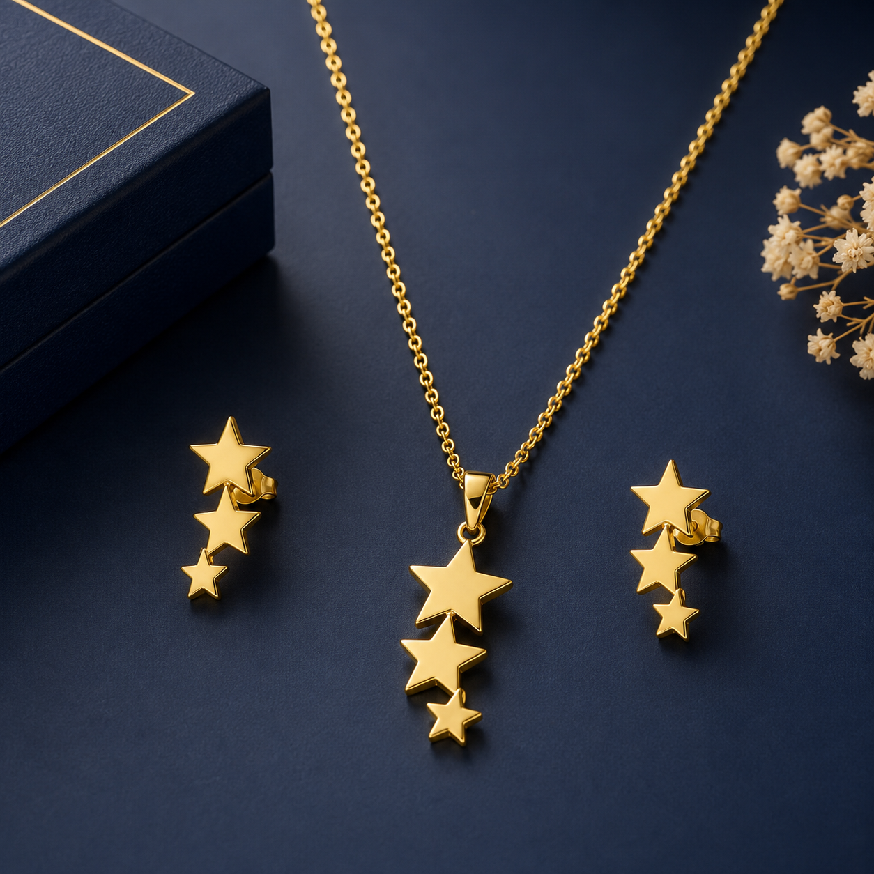 Gllora Astra Triple Star Jewellery Set