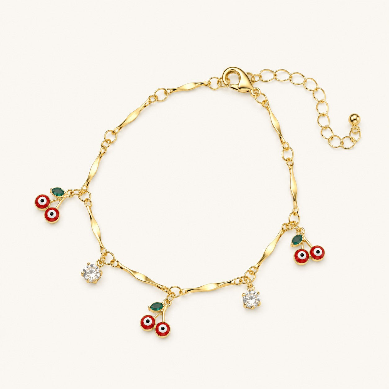 Cherry Bloom Charm Bracelet